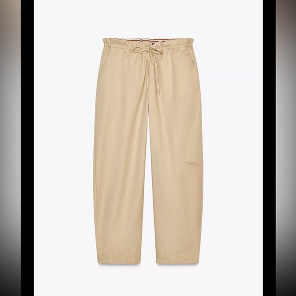 Zara COMBINATION WAIST BARREL PANTS
STONE 0/4391/429/834/02 - Picture 1 of 6